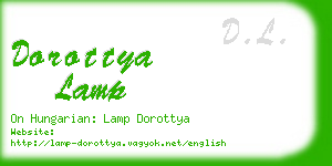 dorottya lamp business card